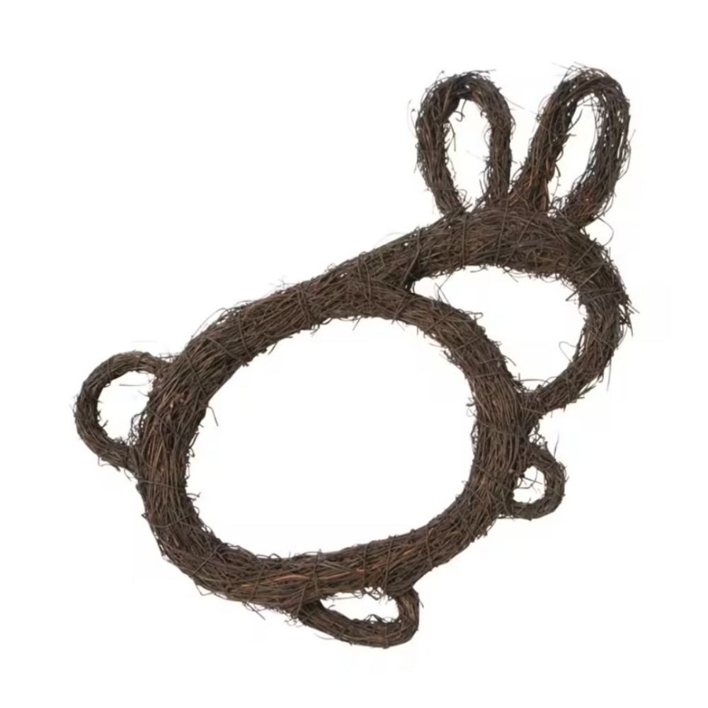 Grapevine Rabbit Wreath Form For DIY Easter Bunny Wreath Making